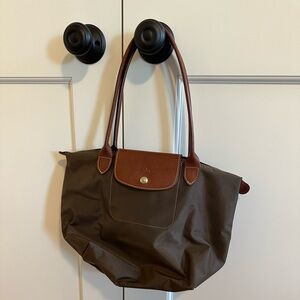 Longchamp Medium Brown Foldable Tote Bag